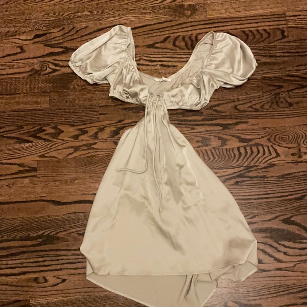 Cut out silky dress